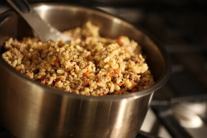 how much chicken and rice to feed dog