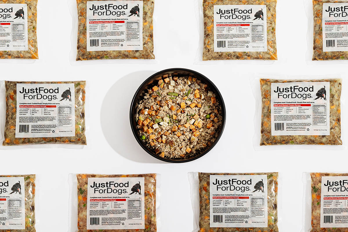 fresh dog food display