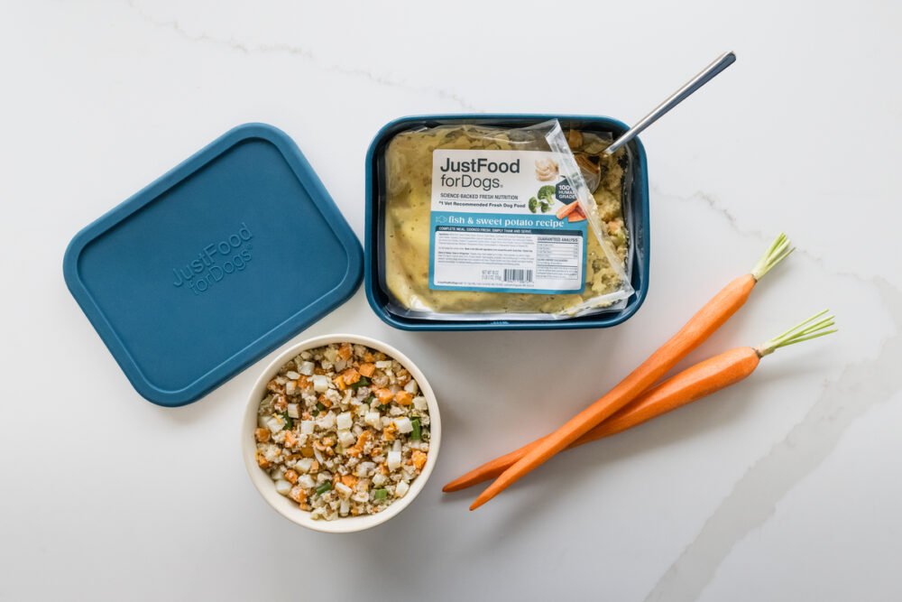 fresh dog food display