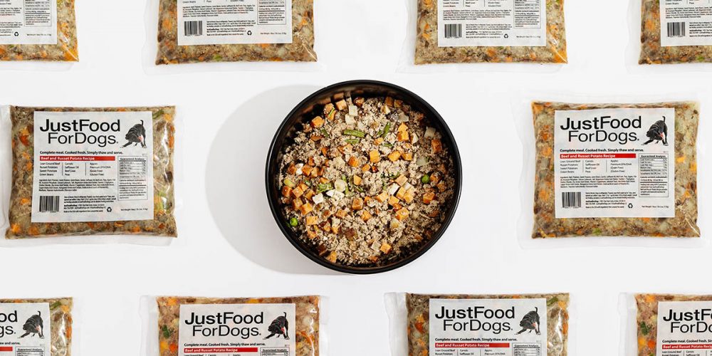 fresh dog food display