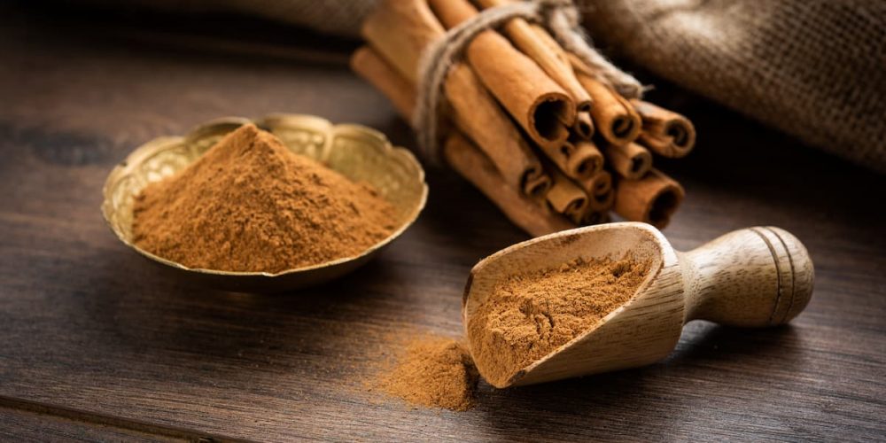 a display of cinnamon