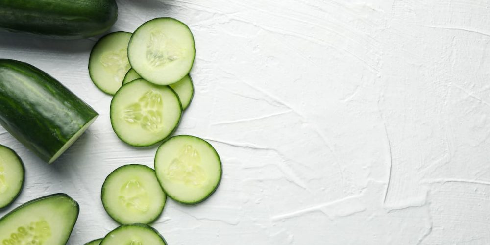 display of cucumbers